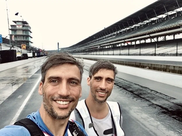 Luca and Gabriele Stifani at the Indianapolis Motor Speedway.