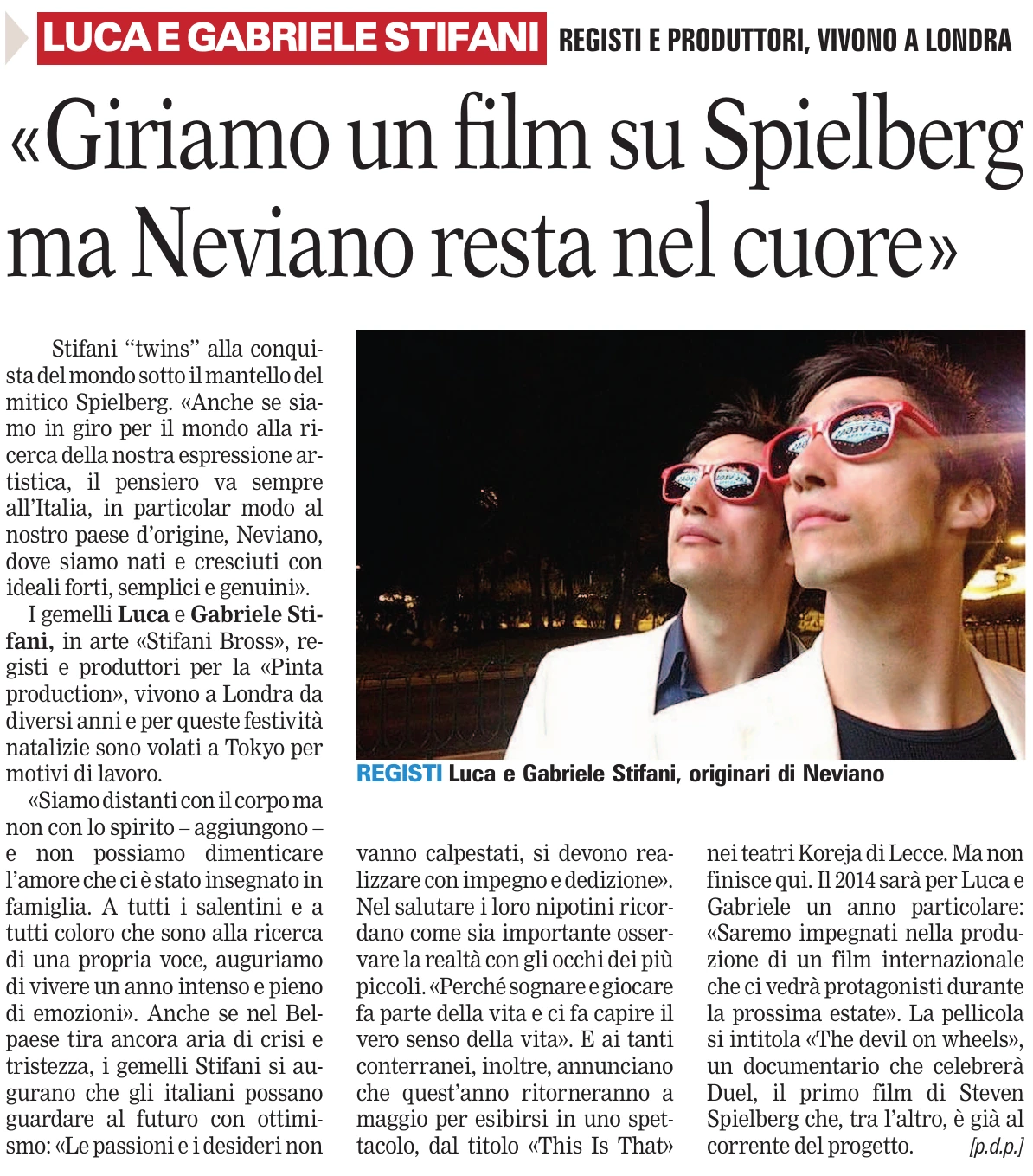 La Gazzetta del Mezzogiorno · V · 31 December 2013