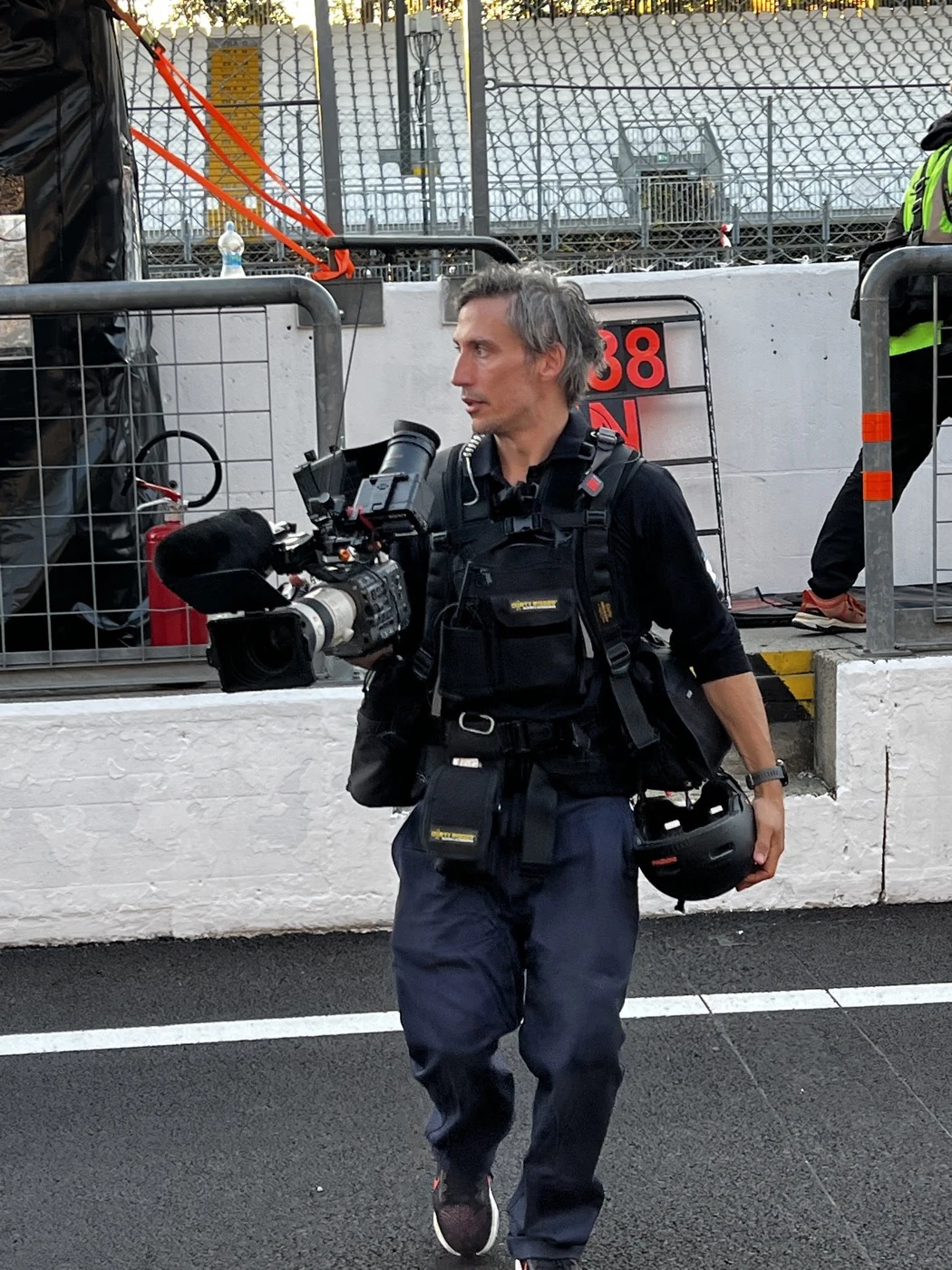 PINTA camera operator working trackside